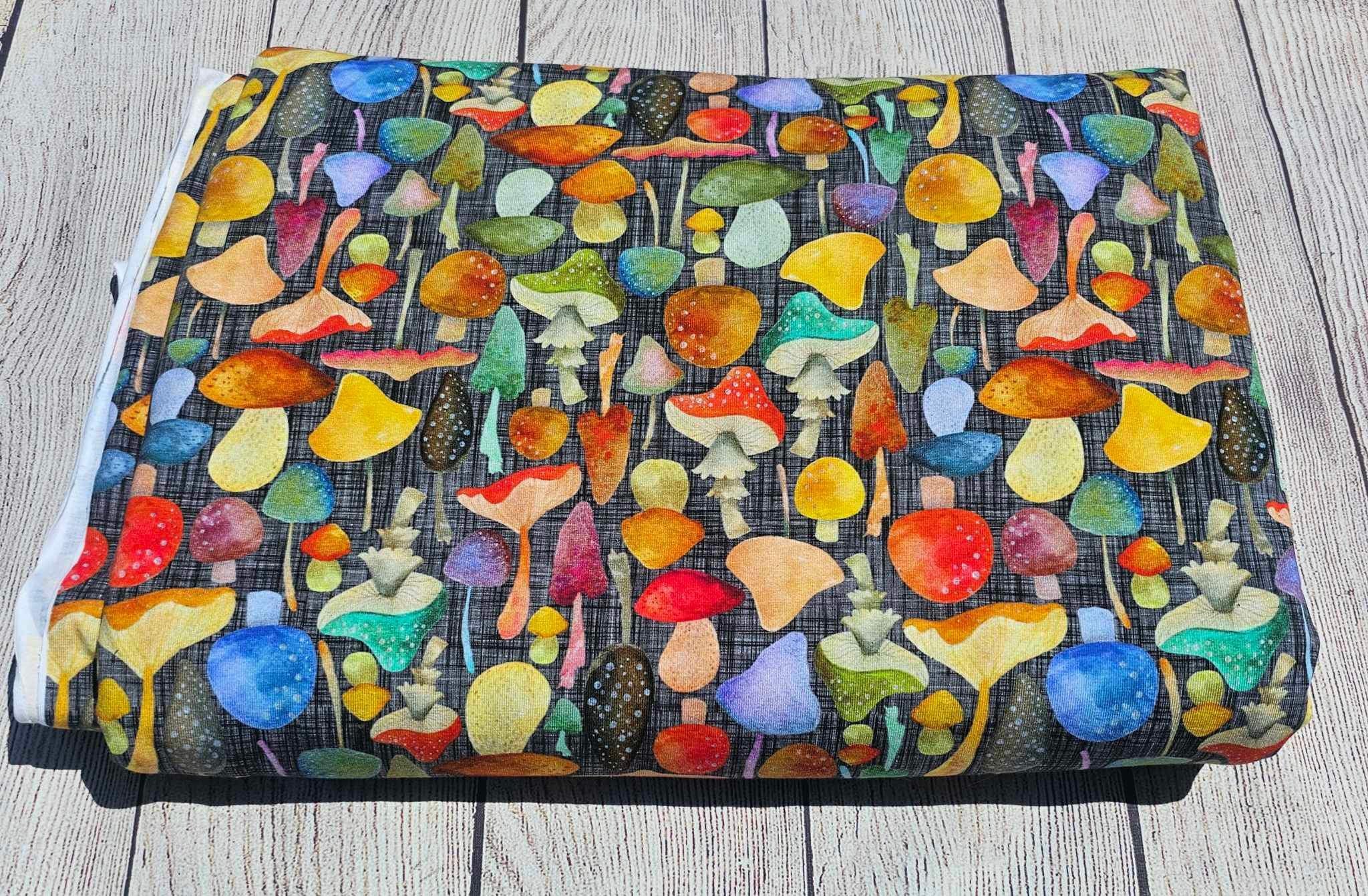 Mushrooms on Grey
