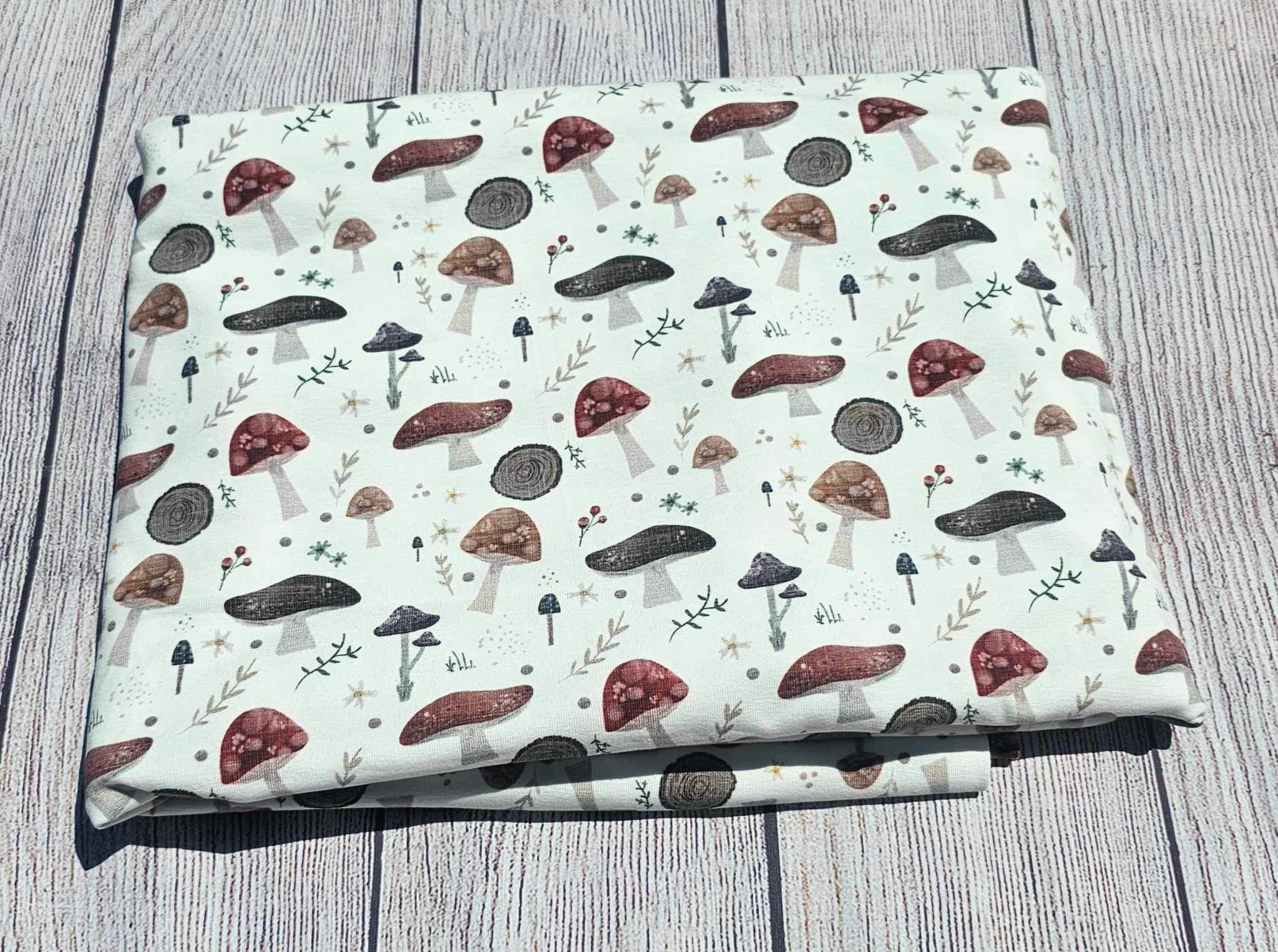 Mushrooms on White